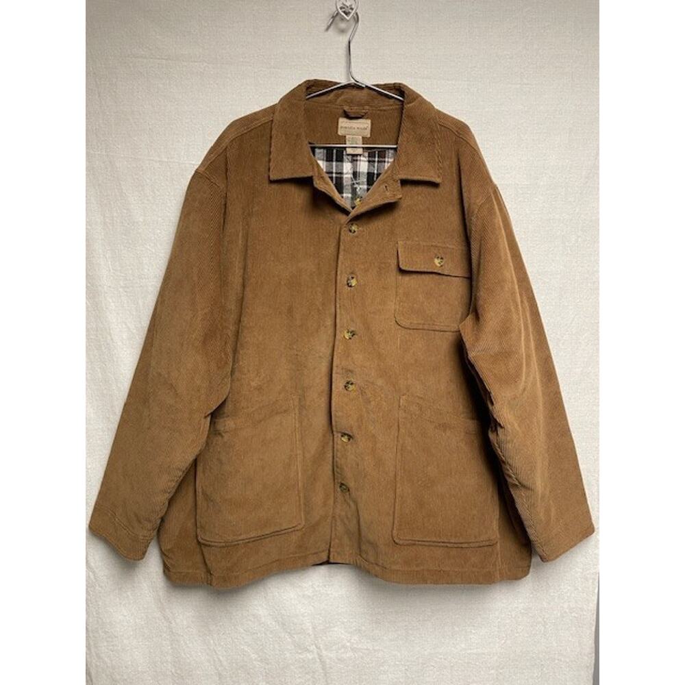 Scandia Woods Men's Corduroy Brown Jacket With Flannel Lining - Size 3XL -NWOT